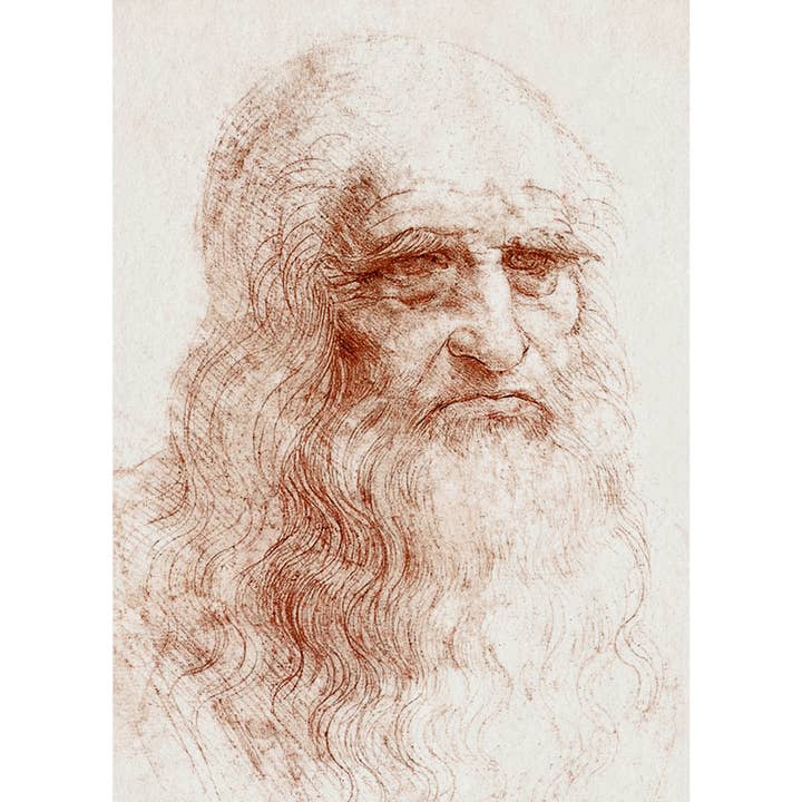 Self Portrait (Da Vinci) Rice Papers, 11.5 x 16 inch (A3+) for wholesale by Craft Kreatively