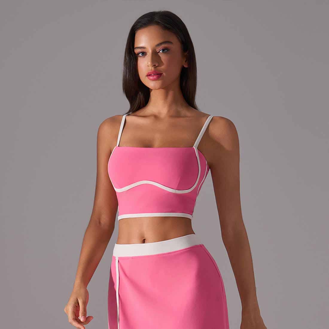 Sodalemon - Wholesale Sports Bra - Women's - Women High Support Sports Top: Color Block Training Tank4