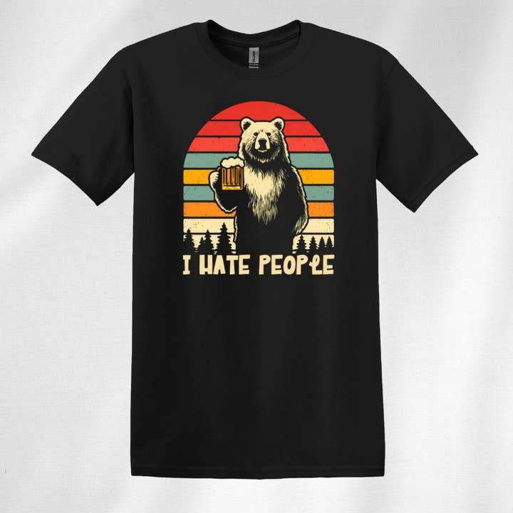 Aint Just Tees - Wholesale T-Shirt (Graphic) - Unisex - I Hate People Tee1