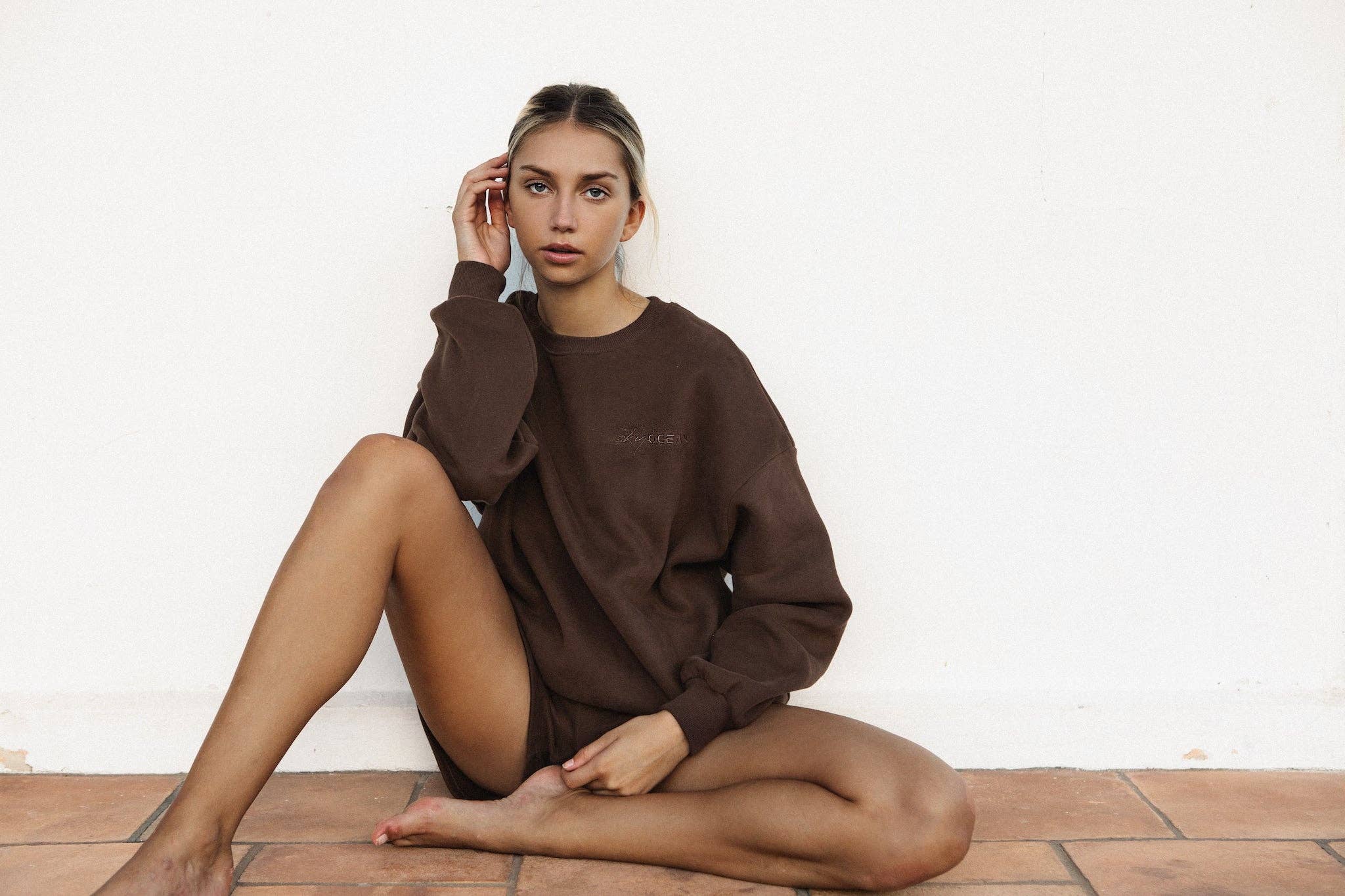 Sky ocean - Wholesale Sweatshirt – Women's - Sweatshirt-Brown0