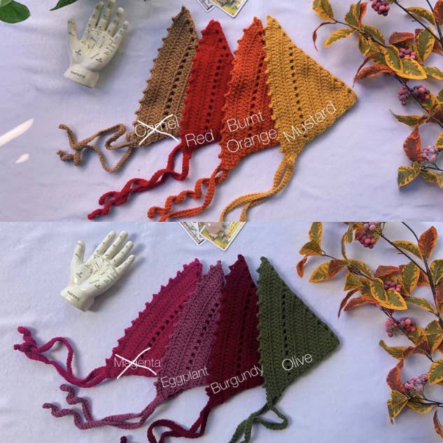 Gehaakte accessoires/ De Solstice Bandana voor wholesale door Stellar Threads