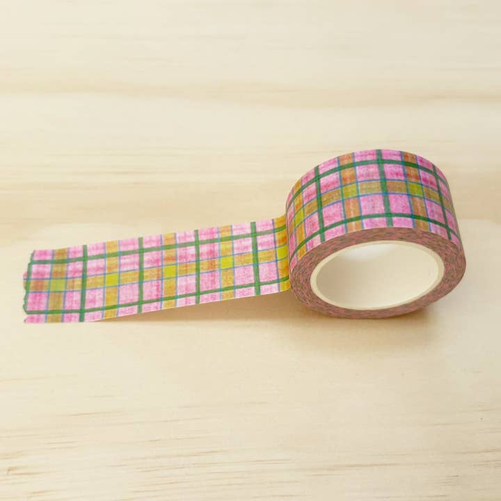 PINK PLAID! Washi Tape for wholesale by RAGS AF