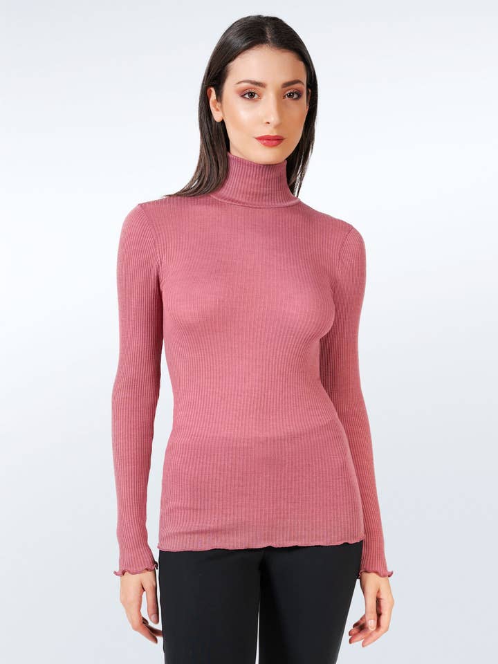 Lupetto Lana Seta Plissé Manica Lunga per la vendita all'ingrosso da parte di EGi Collections