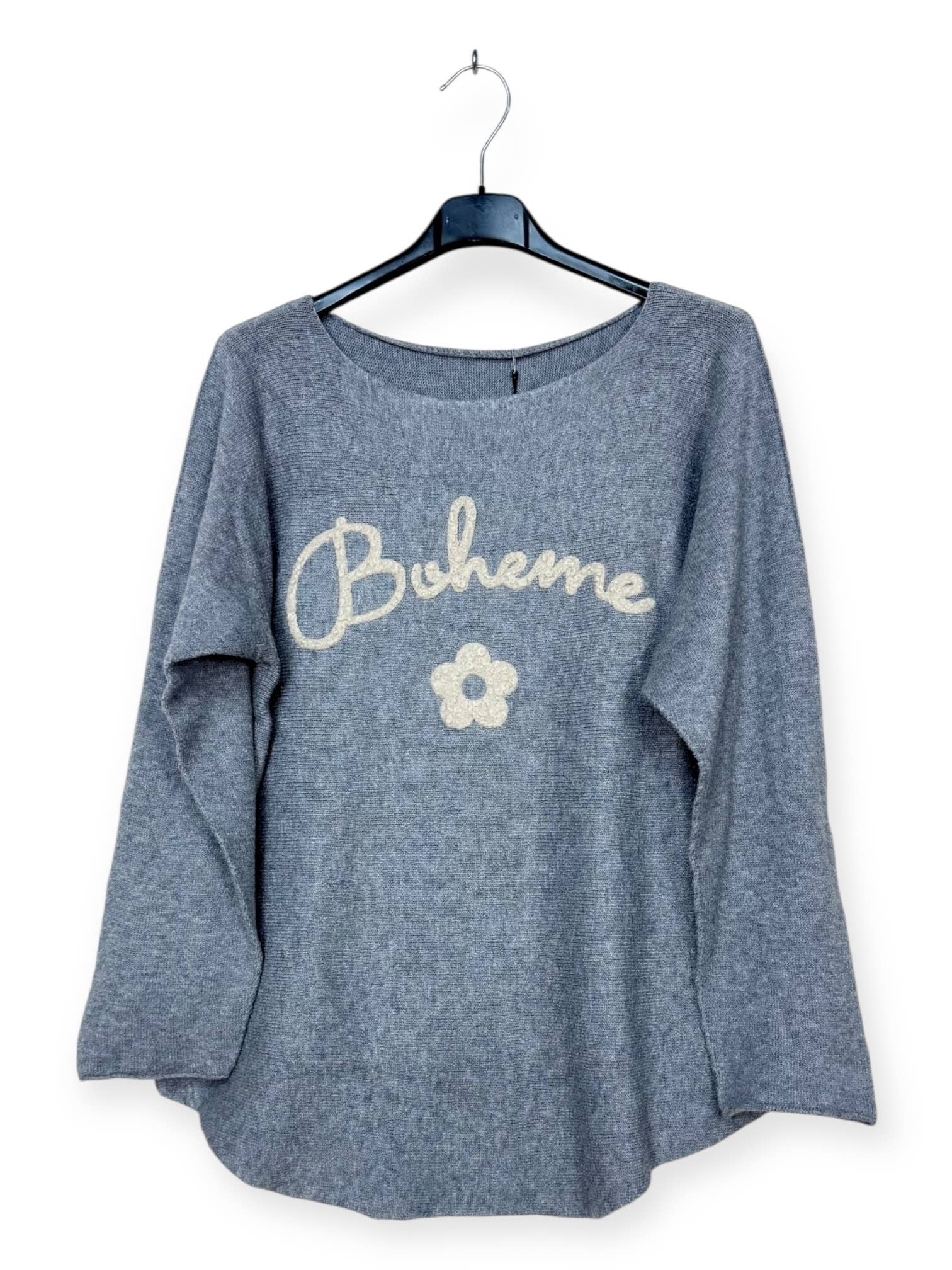 Lucky Nana - Wholesale Knit Sweater - Women's - AH 3165 - V-Neck Sweater with Bohemian Flocking23