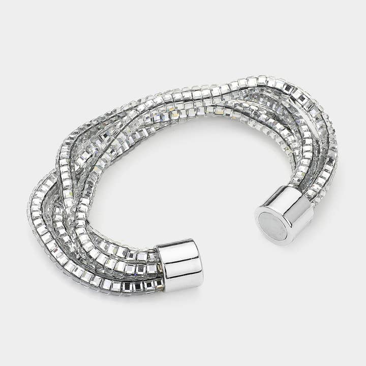 Sensibling Corp. - Wholesale Link & Chain Bracelet - Bling Twisted Layered Magnetic Bracelet
3