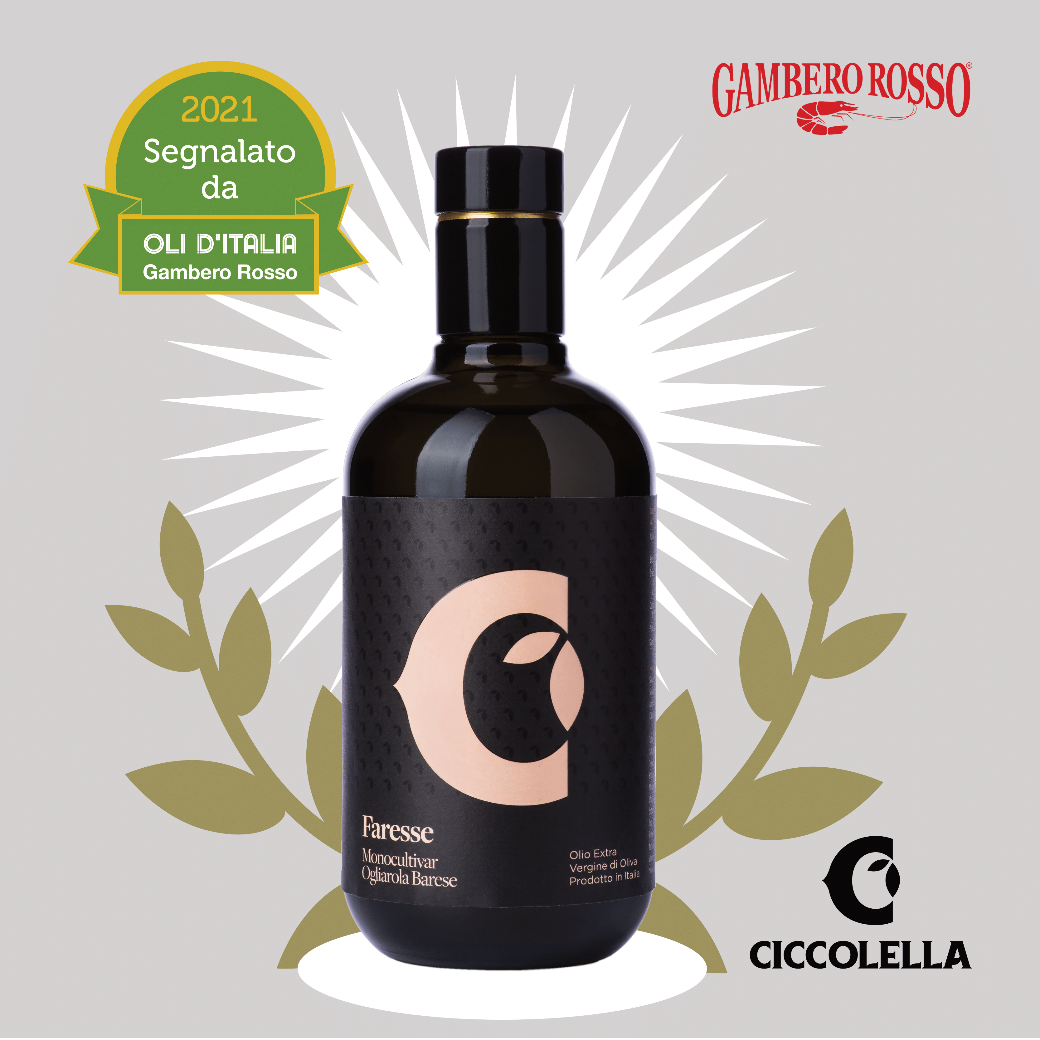 Olio Ciccolella – wholesale Olive oil – FARESSE EXTRA VIRGIN OLIVE OIL 100ML6