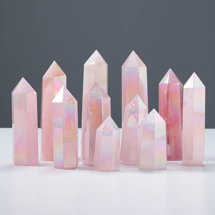 Moon Rituals - Wholesale Spiritual Stone/Crystal - Aura Rose Quartz Tower – Love2