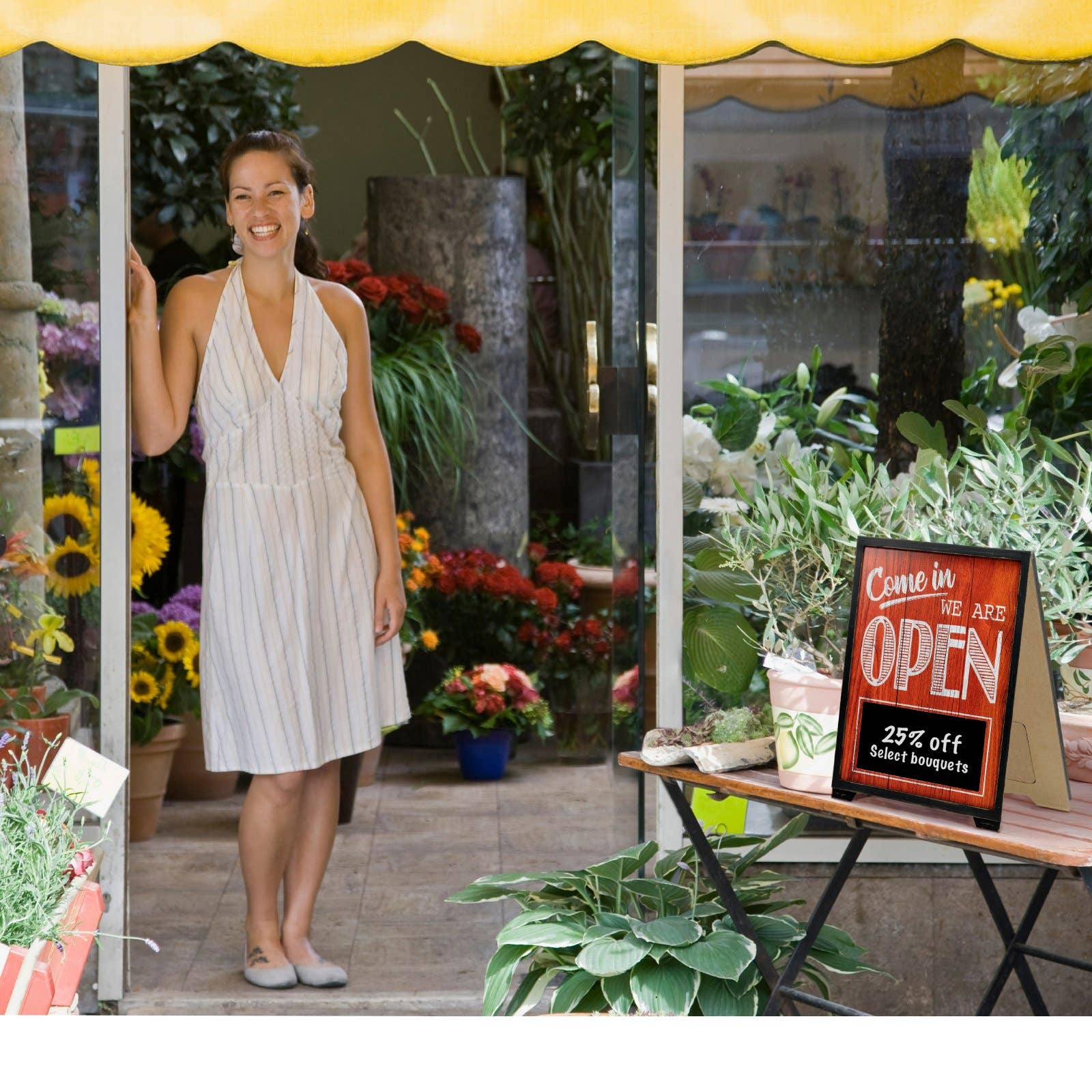 Red A-Frame Open/Closed Sign for wholesale on Faire3