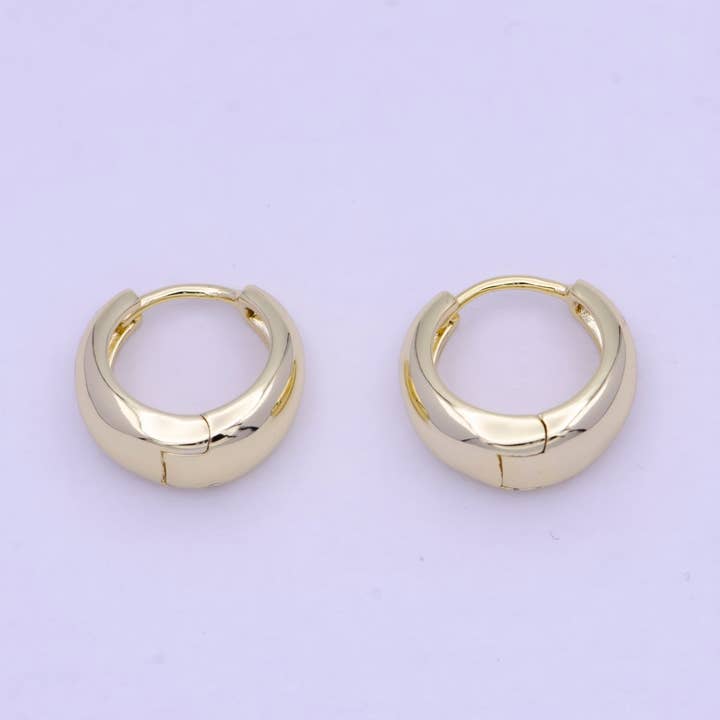 Aim Eternal - Vente Petits anneaux - Créoles minimalistes Huggie hypoallergéniques remplies d'or 14 carats T-1351