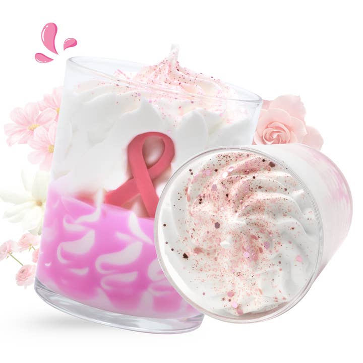 Gourmet candle cashmere and silk - Pink October for wholesale by Les Fées Mères