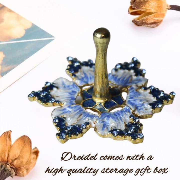 Matashi - Vendita all'ingrosso Menorah - Pacchetto Hanukkah – Menorah a Tulipano & 2 Dreidel, Regalo Festivo4