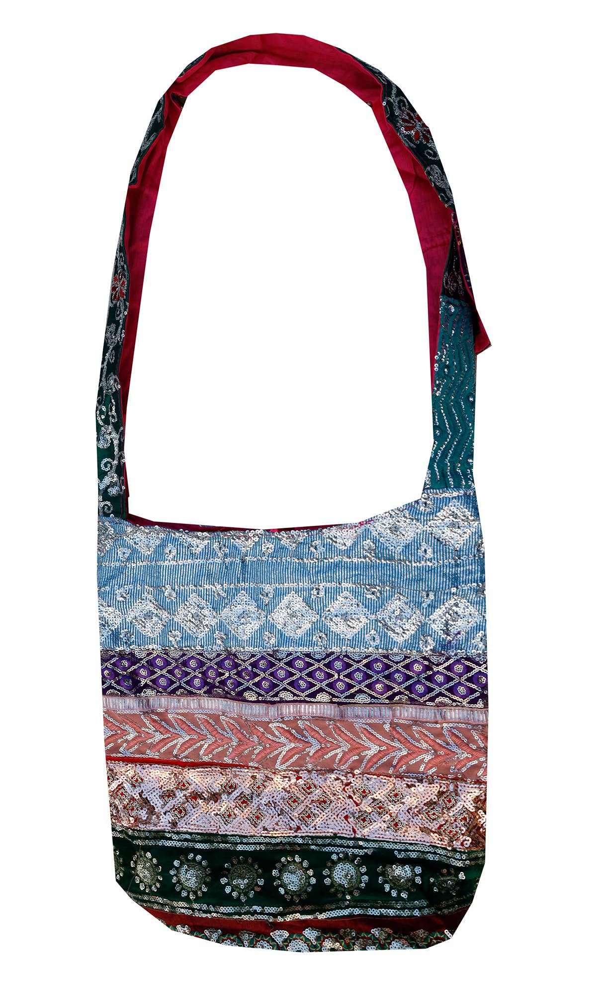 Lungta Imports - Wholesale Crossbody Bag - Women's - Sequence Patch Bohemian Hippie Sling Crossbody Bag3