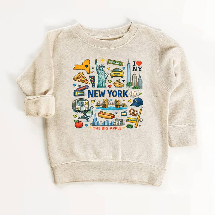 Sweat-shirt enfant New York – Icônes de la Big Apple pour la vente par EnjoyMyDesign