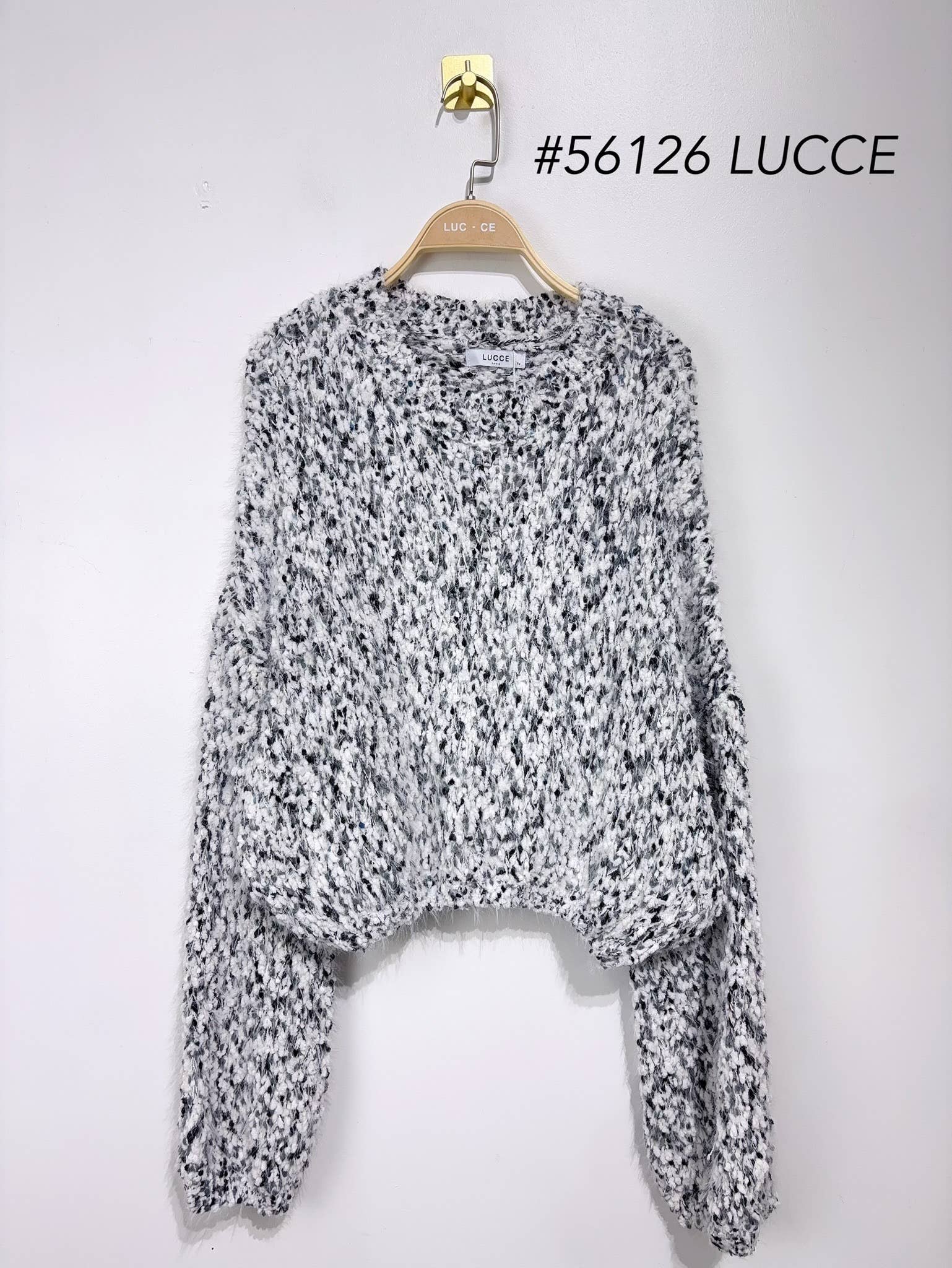 LUCCE - Wholesale Knit Sweater - Women's - Tricolor Sweater - 561260