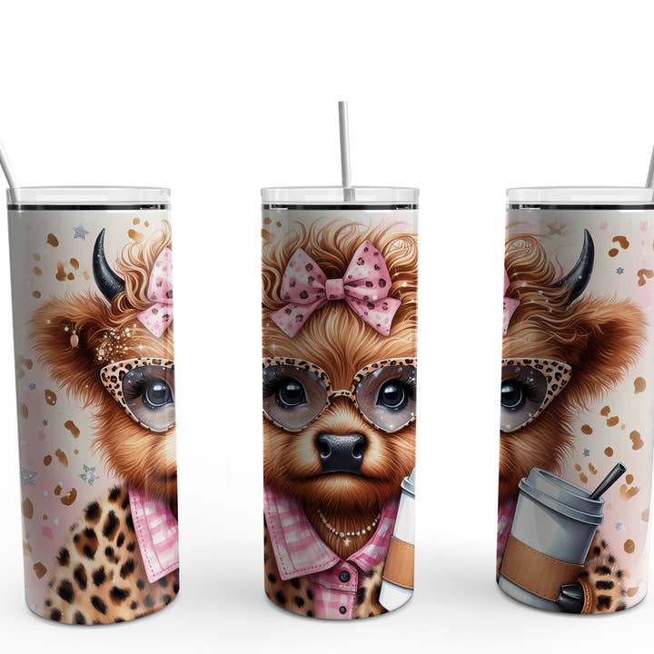 Highland Cow Leopard Subl Transfer for wholesale by Fun-R-We Creations & Co. Ltd.