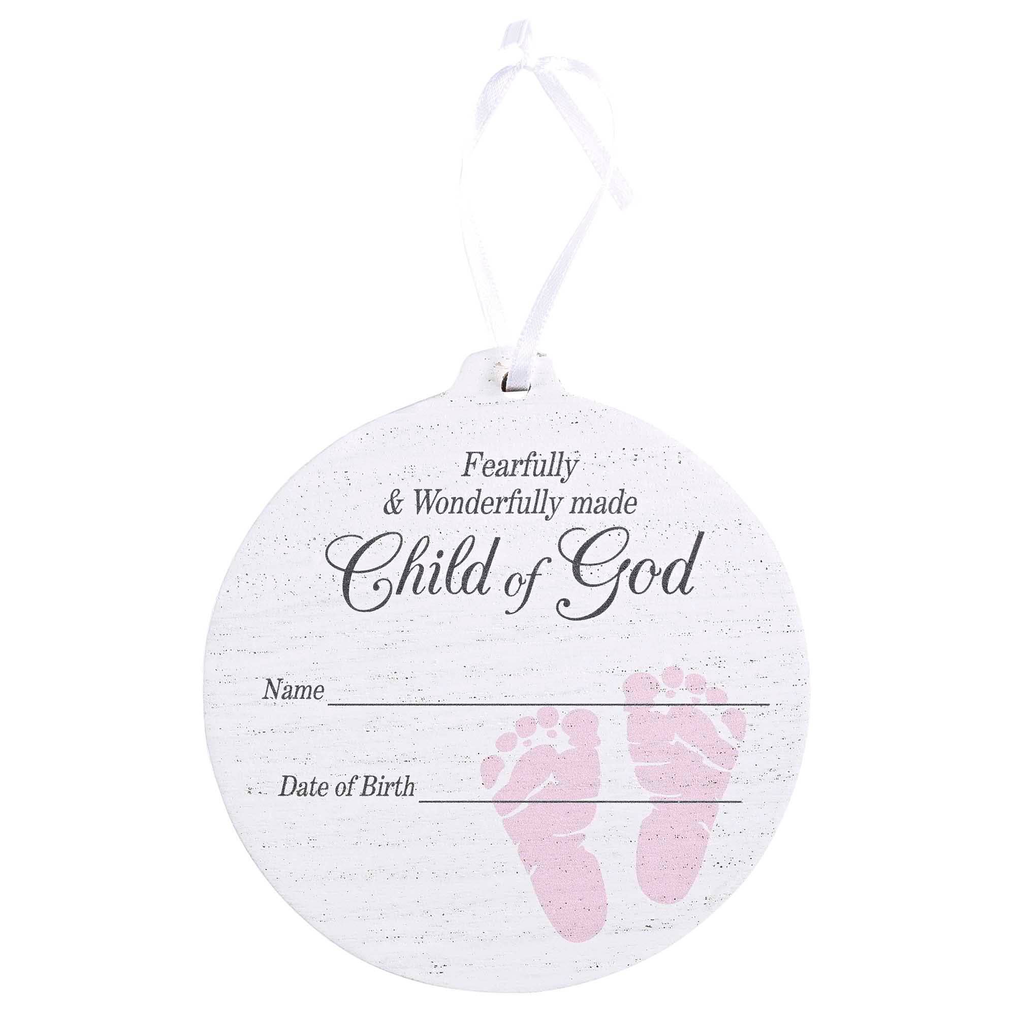 Dicksons – Großhandel Verzierung – Dekofigur Baby's 1st Christmas, MDF, Rosa1