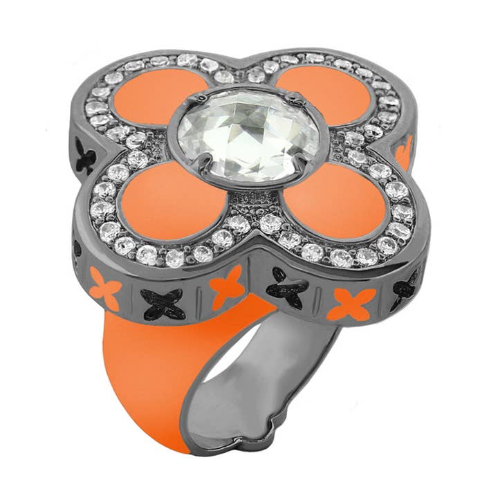Floral Knight Cocktail Ring for wholesale by Lauren G Adams