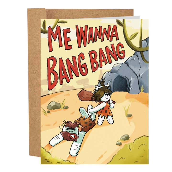 Me Wanna Bang Bang | Funny Valentine's Day Card for wholesale by Sleazy Greetings