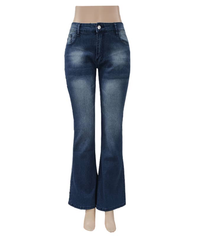 Rosa Clothing - Wholesale Jeans - Women's - Vintage fall classic hip-lift bootcut jeans0