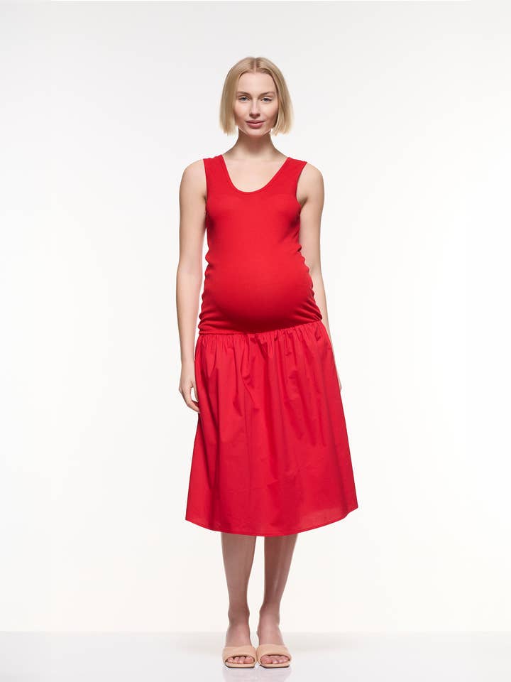 Vestido midi de contraste para venta al por mayor de Soon Maternity