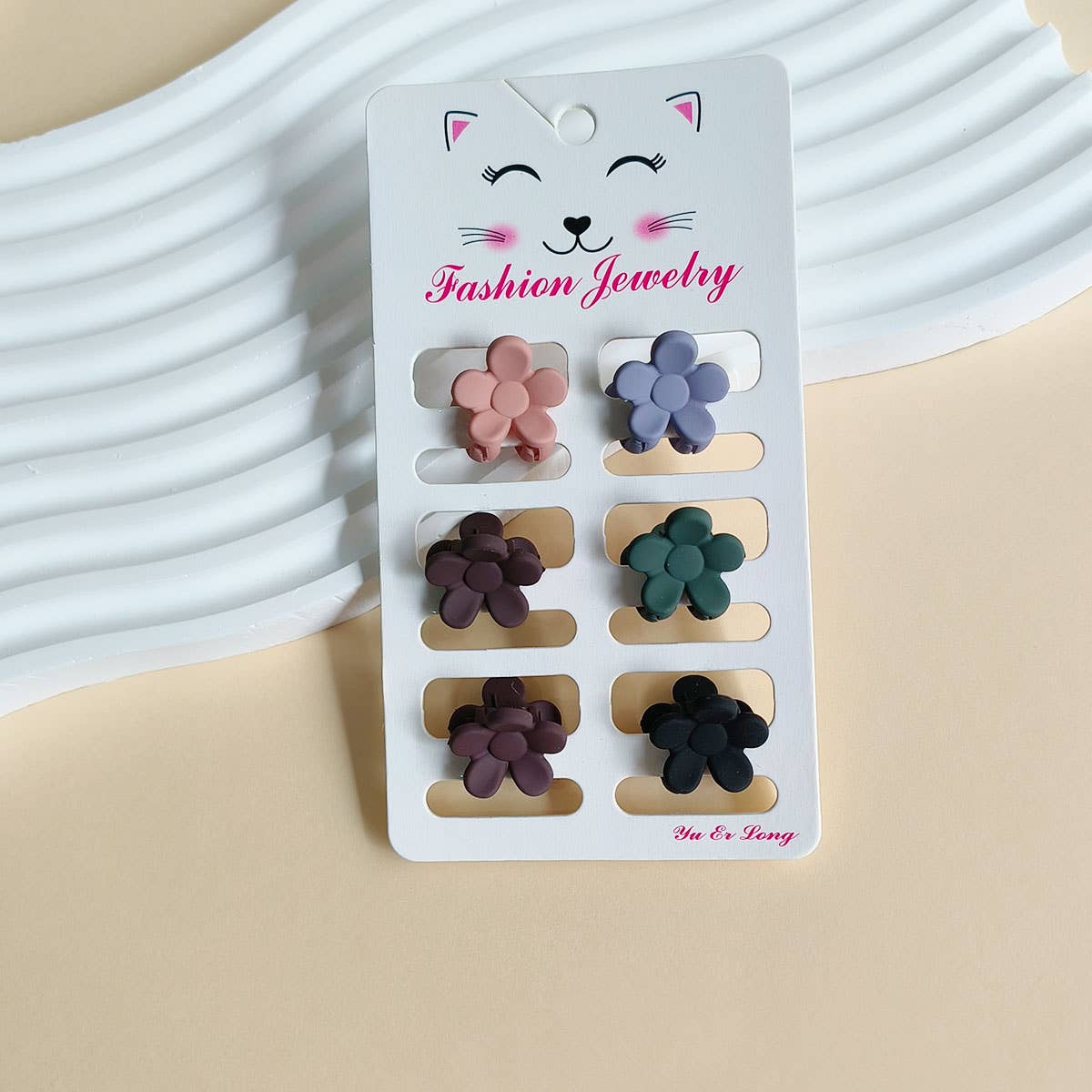 ACCITY - Wholesale Hair Clip - Women's - Set of 6 Small Claw Hair Clips, Simple & Chic_CWAHA038623