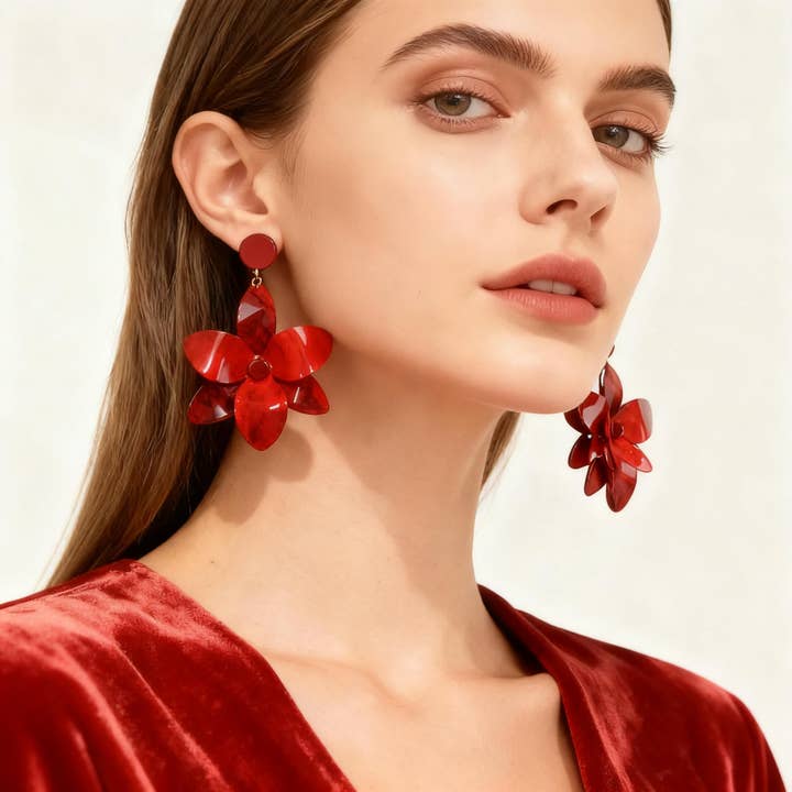 🌺 "Passion Flower" Earrings ✨ for wholesale by Miss Minna