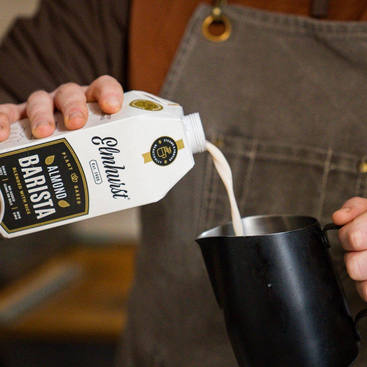 Elmhurst 1925 - Wholesale Non-Dairy Milk - Barista Edition Almond Milk, 32oz [6-Pack]1