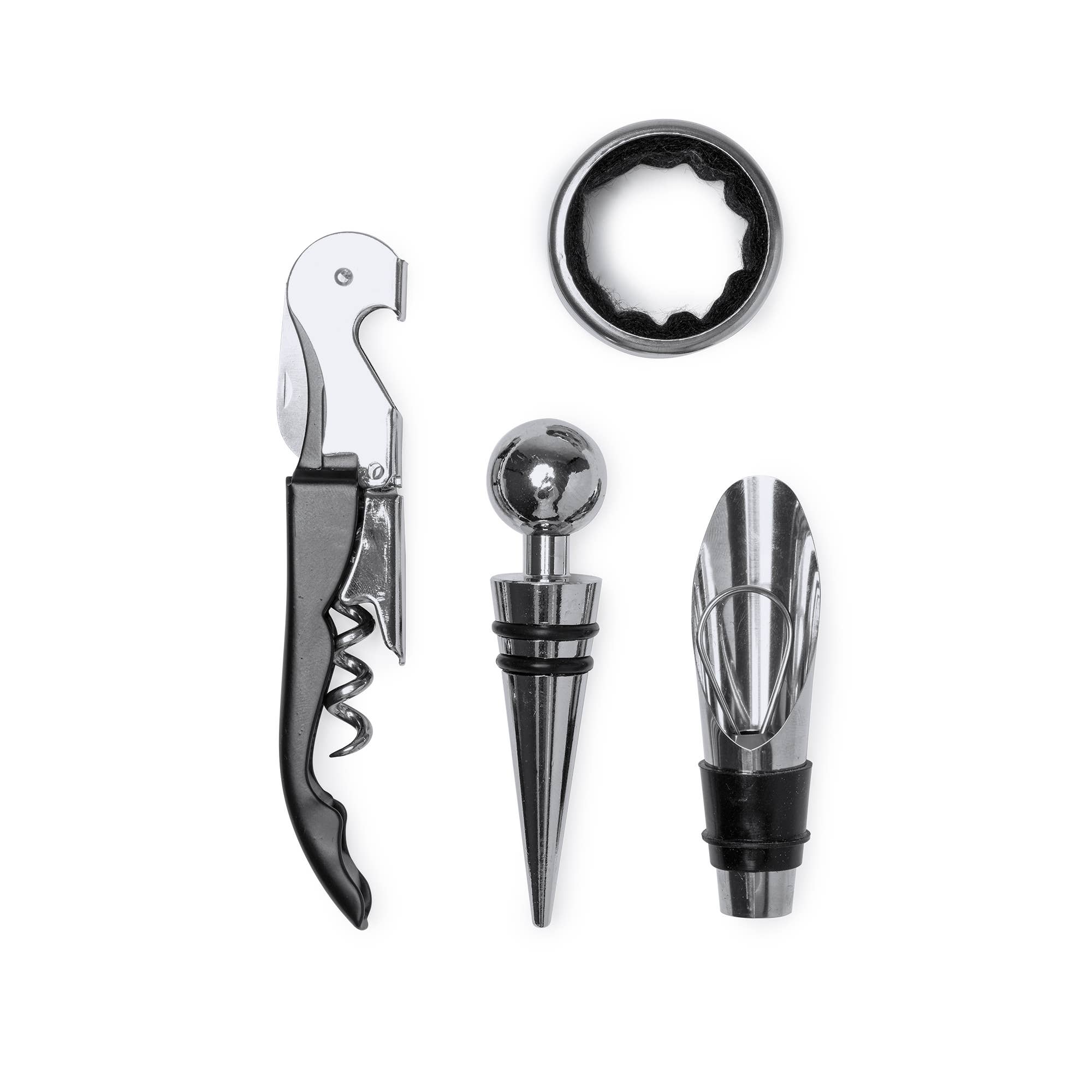 STAR WAY, S.L. - Wholesale Wine Tool Set - Customizable 4-piece wine set in aluminum box1