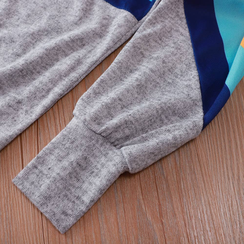 Rosa Clothing - Wholesale Sweatshirt - Women's - Rainbow Pattern Pullover Casual Thin Sweatshirt3