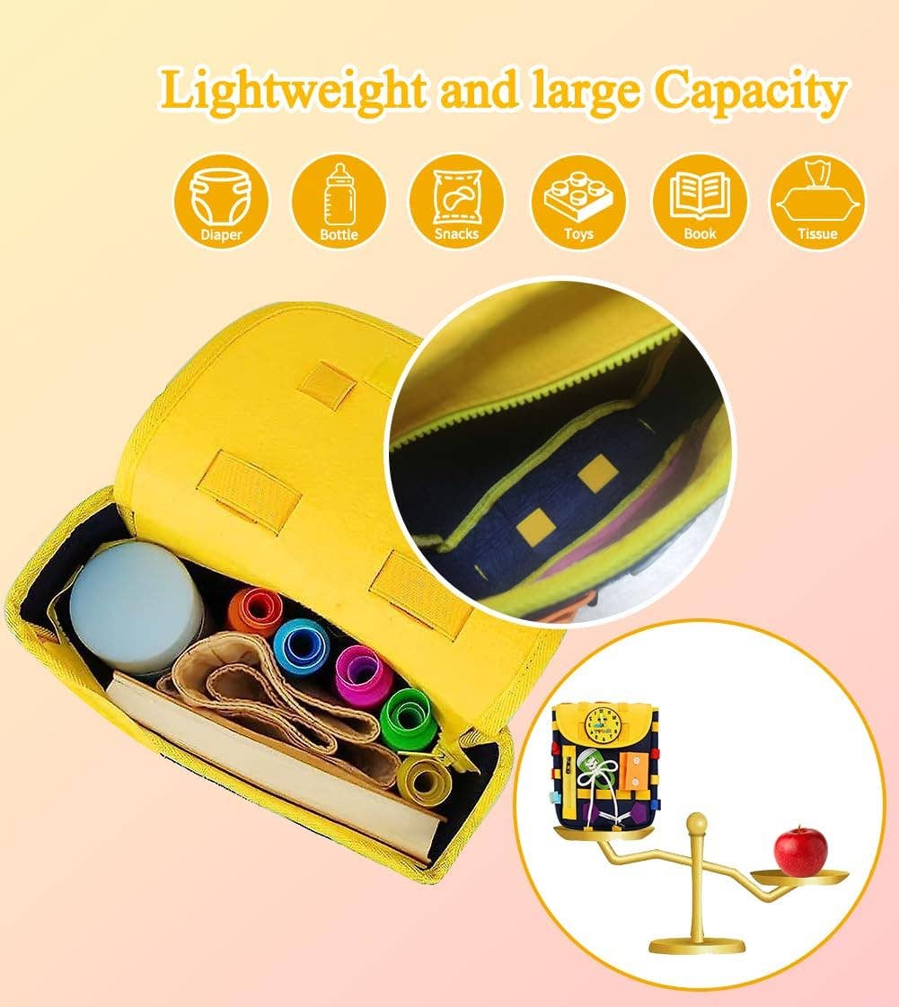 VIGOR - Wholesale Backpack - Kids - Toddlers with Buckles and Zippers, Montessori Sensory Toys3