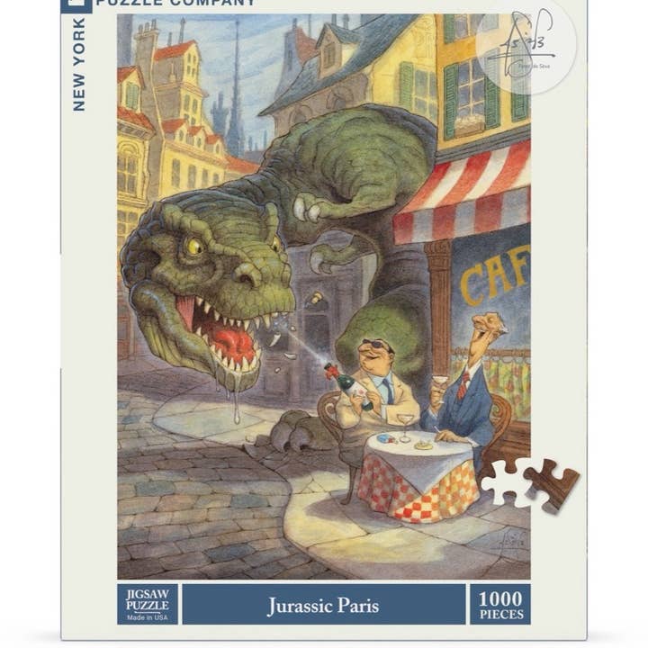 New York Puzzle Company EU - Wholesale Puzzle - Adult - Jurassic Paris - 1000 Piece Jigsaw Puzzle