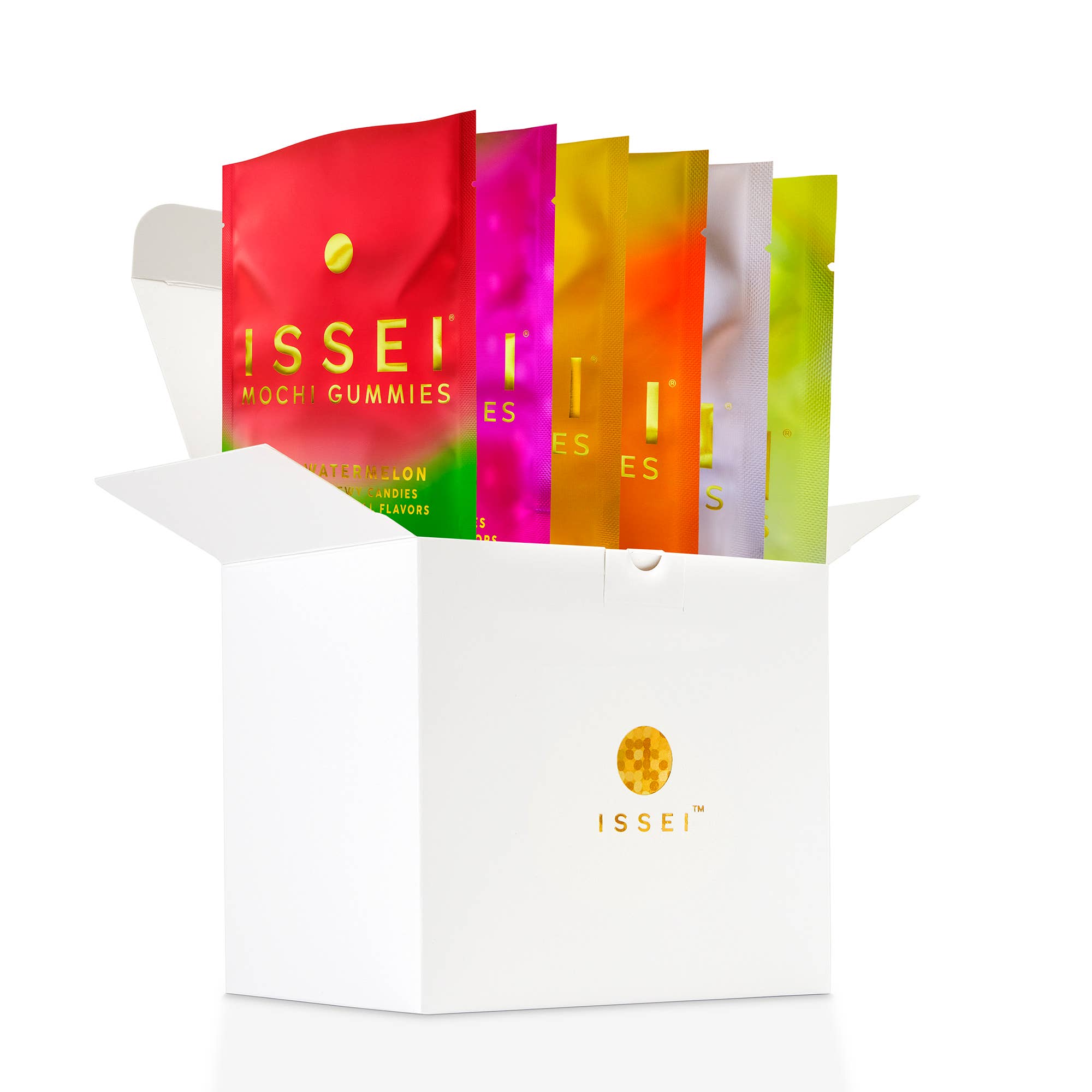 Issei Mochi Gummies - Wholesale Gummy - The New Rainbow Pack (Six-Pack 2 oz Variety)1