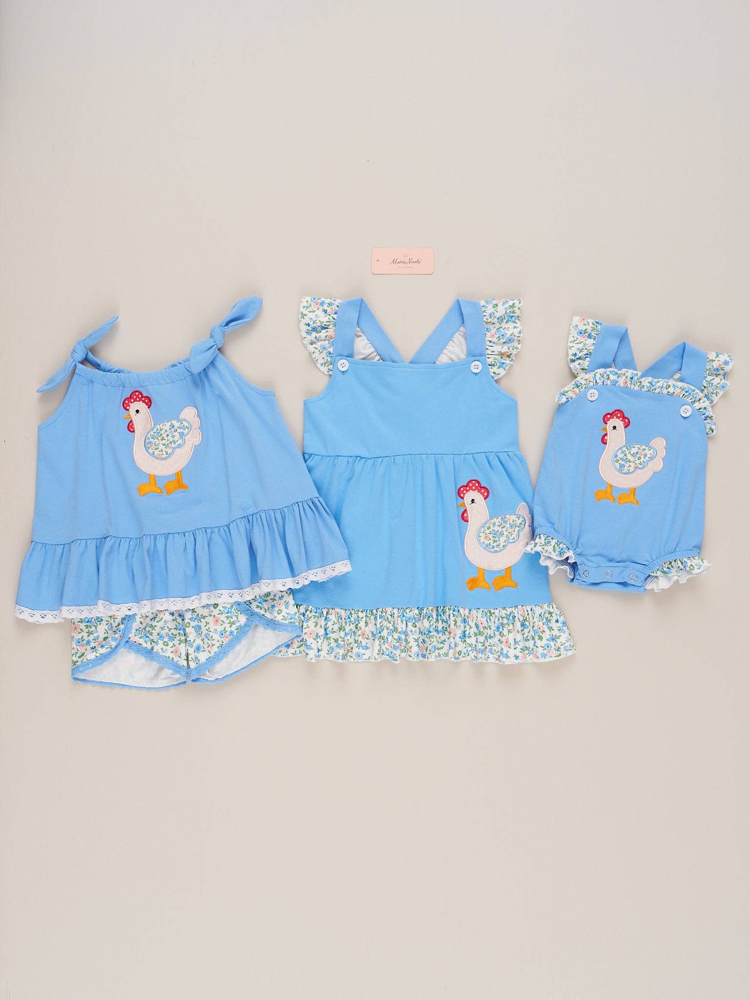 Marie Nicole Clothing - Wholesale Bodysuit (Non-Footed) - Baby - Country Chicken Floral Ruffle Bubble4
