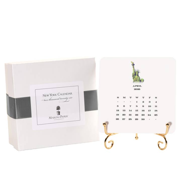 2026 New York Calendar with Easel for wholesale by Shade Tree Greetings