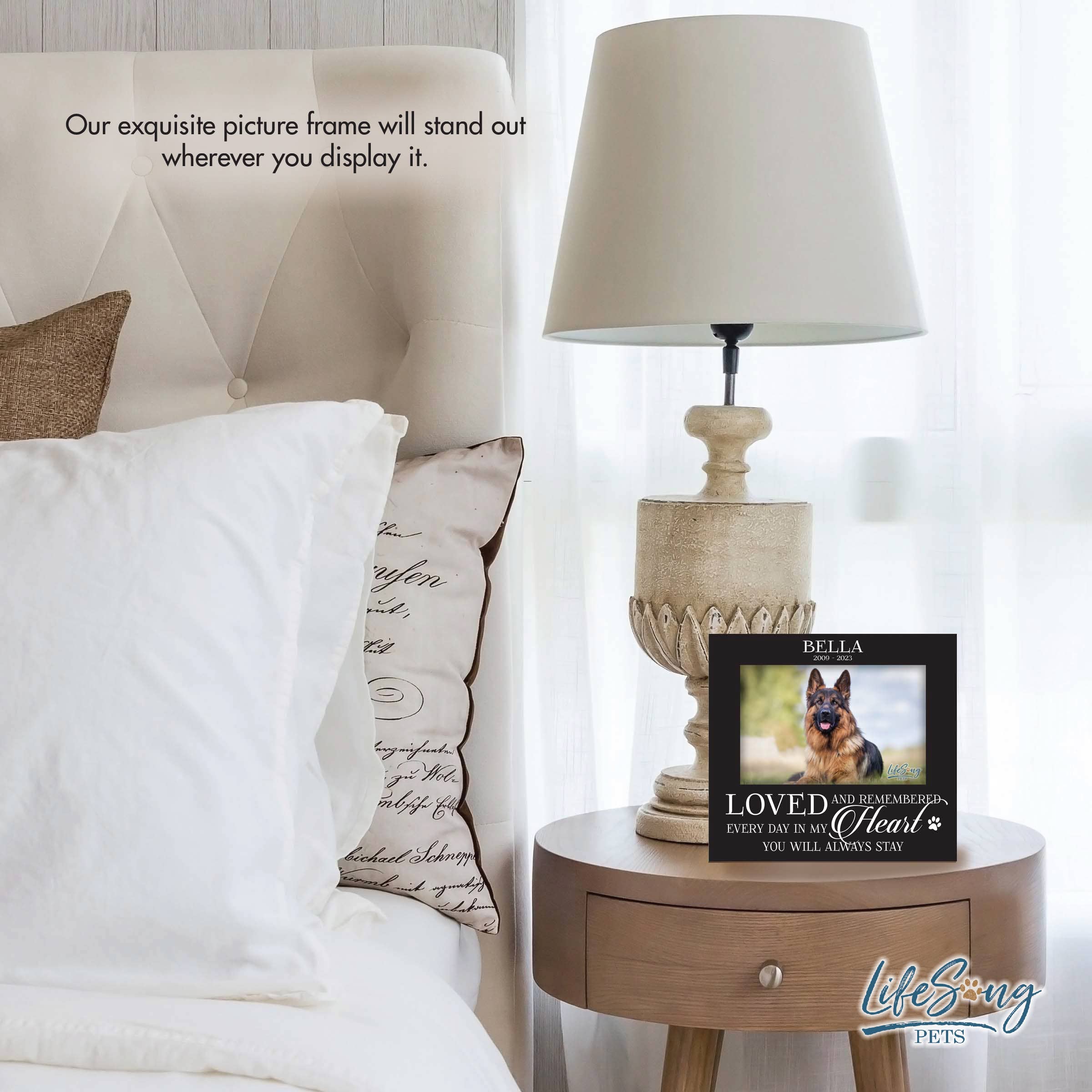 LifeSong Milestones - Wholesale Picture Frame - Dog Memorial Wooden Picture Frame – Loved and Remembered 7