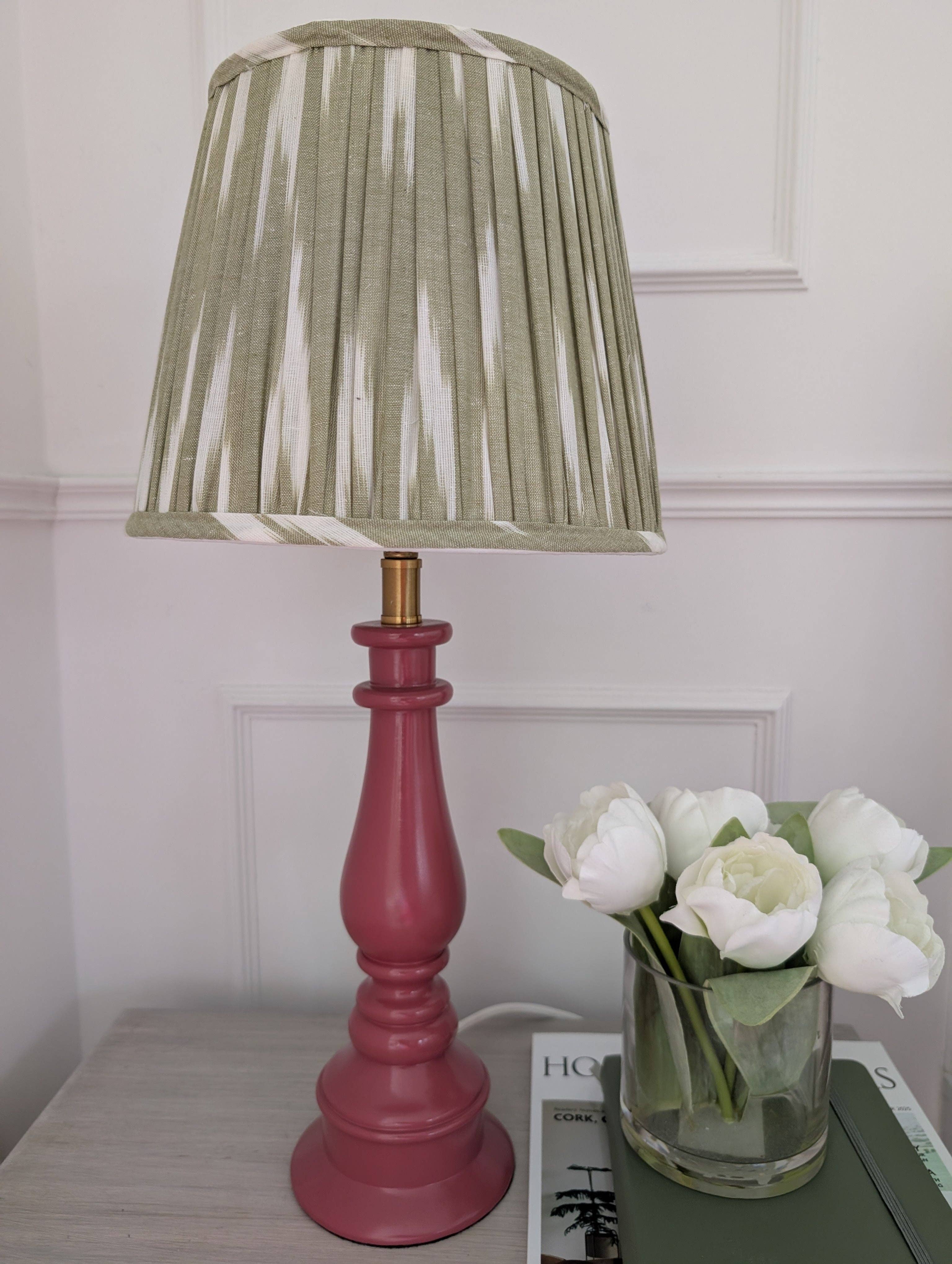 LNH EDIT - Wholesale Lamp Shade - Green Ikat Pleated Lampshade7