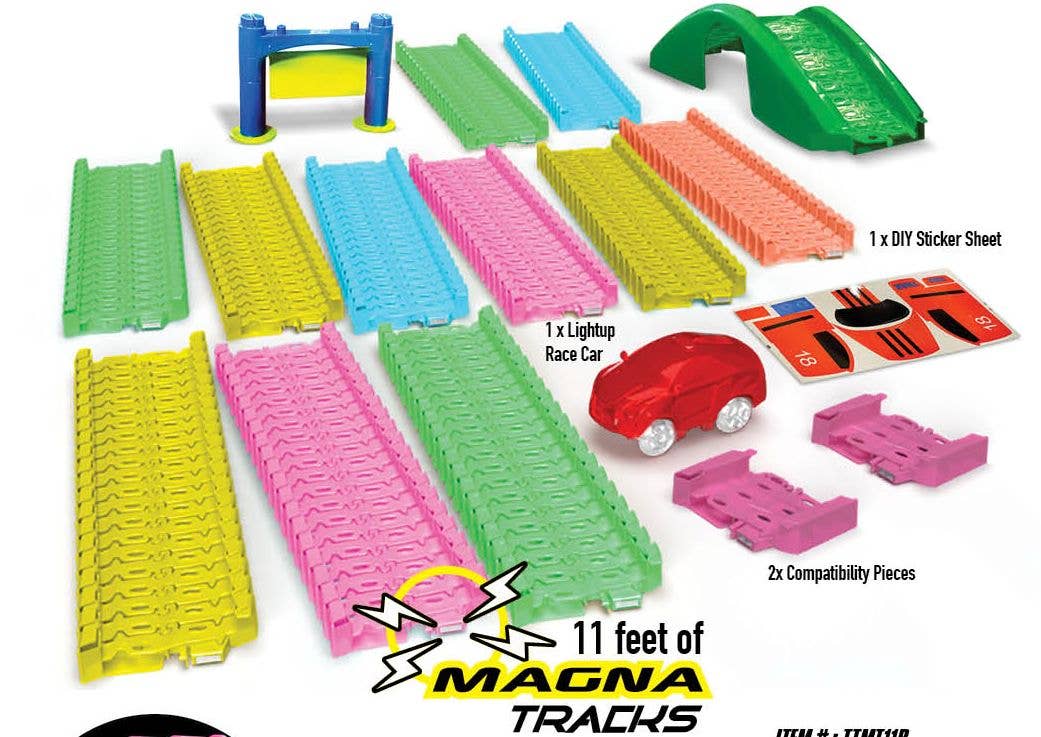 Mindscope Products - Wholesale Toy Car/Truck - Kids - Mindscope Neon Glow Magna Tracks 11' Magnetic Tracks3