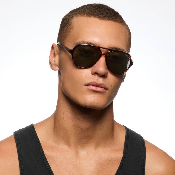 DELETE Gloss Tort | Green Polarised Lens for wholesale by Childe Eco Eyewear