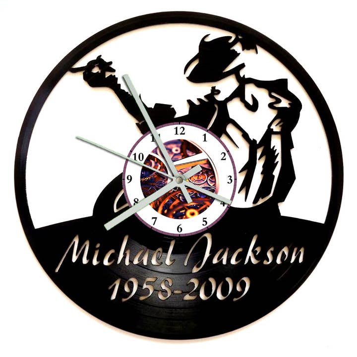 Horloge en vinyle - Michael Jackson pour la vente par Broken Record