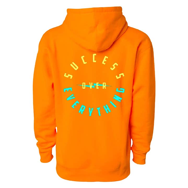 Success Circle of Success Hoodie - Neon Orange for wholesale by SuccessOverEverything Clothing