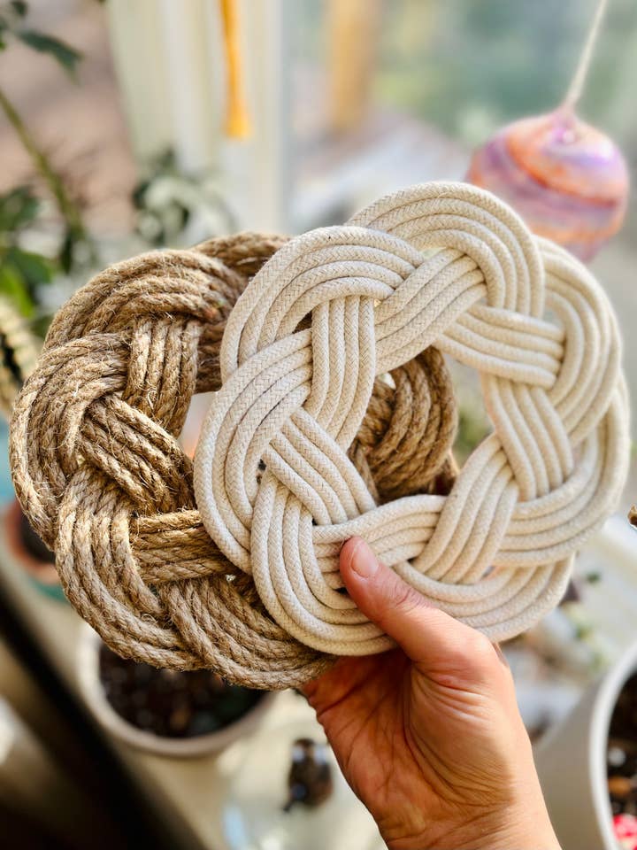 Ronde nautische touwmat/touwonderzetter voor wholesale door Make My Day Design