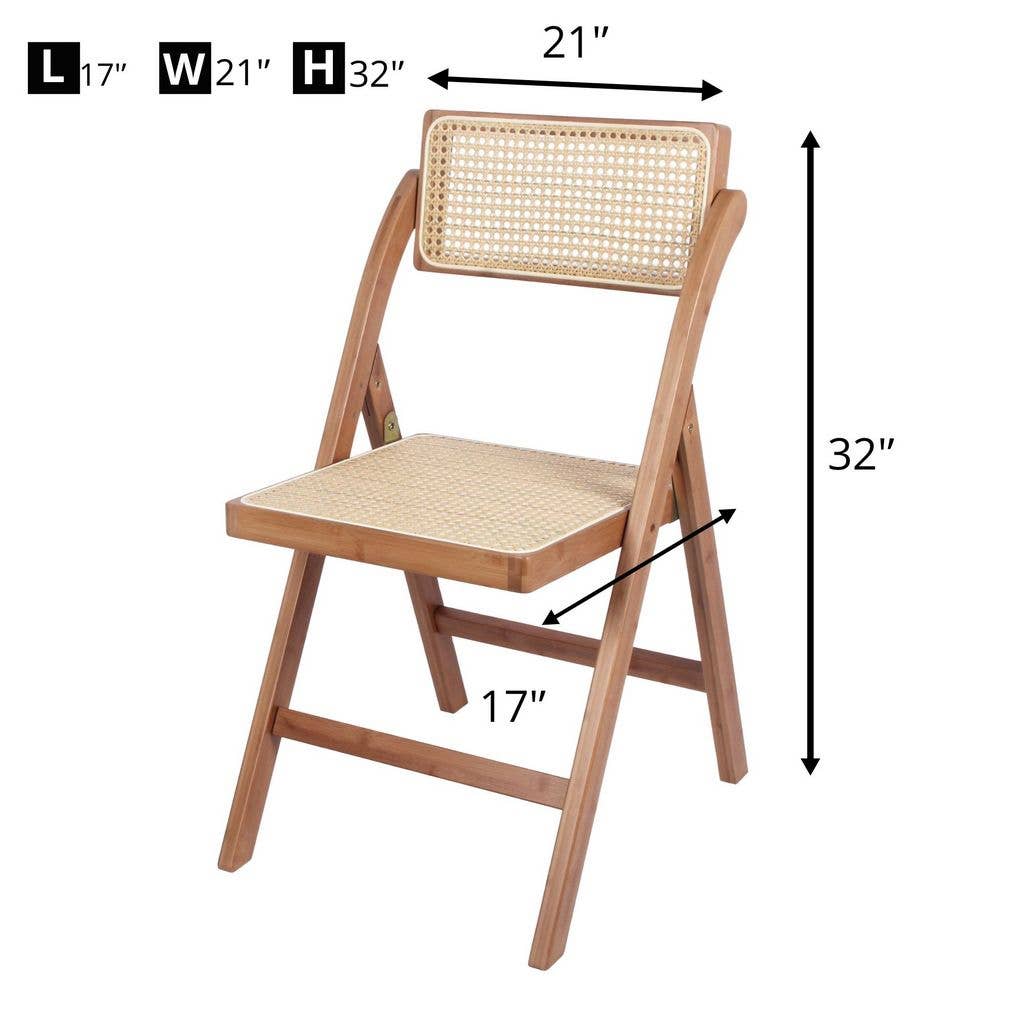 Aria Home – wholesale Folding chair – Set of 2 Tristan Bamboo Wood Folding Chair,5