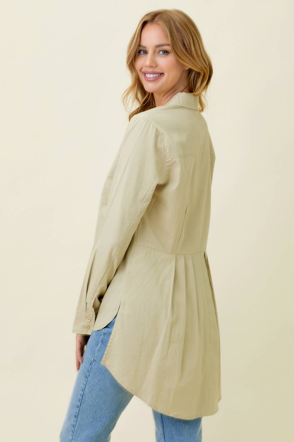 Mystree - Vendita all'ingrosso Camicia button down - Donna - 60263 Camicia posteriore con peplo3