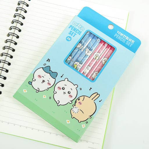 K-Wonderland - Wholesale Pencil - Chiikawa Character Pencil Set – 5 pcs / 10 pcs17