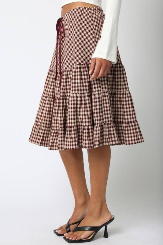 Olivaceous - Venta al por mayor Falda - Mujer - Falda Khloe de cuadros7