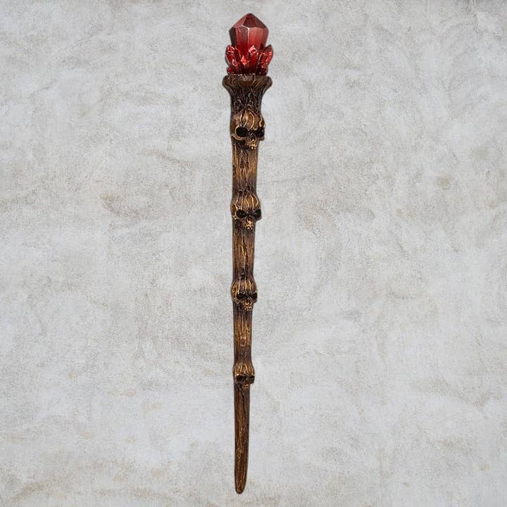 Pacific Trading - Wholesale Decorative Tabletop Object - Skull Crystal Magic Wand