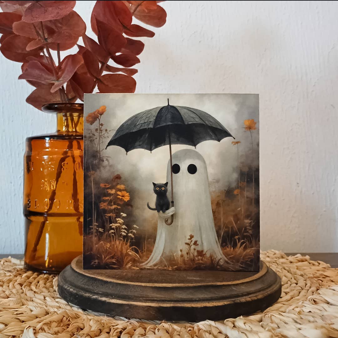 Blooms By E. Marie - Wholesale Decorative Tabletop Object - Halloween Ghost Mini Block