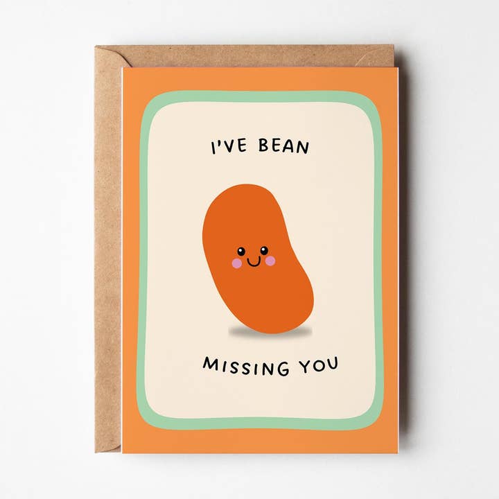 I’ve Bean Missing You Card for wholesale by PulpKo