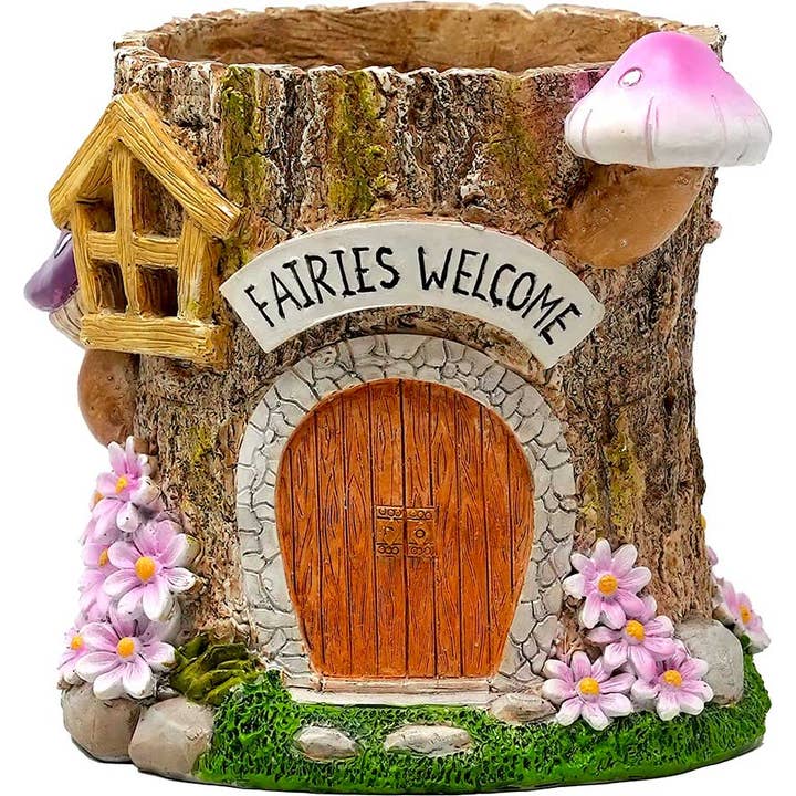 Spoontiques, Inc - Wholesale Plant Pot - Fairies Welcome Flower Pot