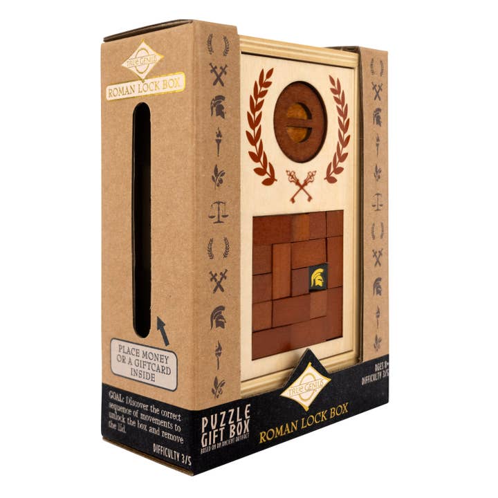 Project Genius - Wholesale Gift Bag Set/Pack - Roman Lock Box - Secret Gift Box Puzzle
